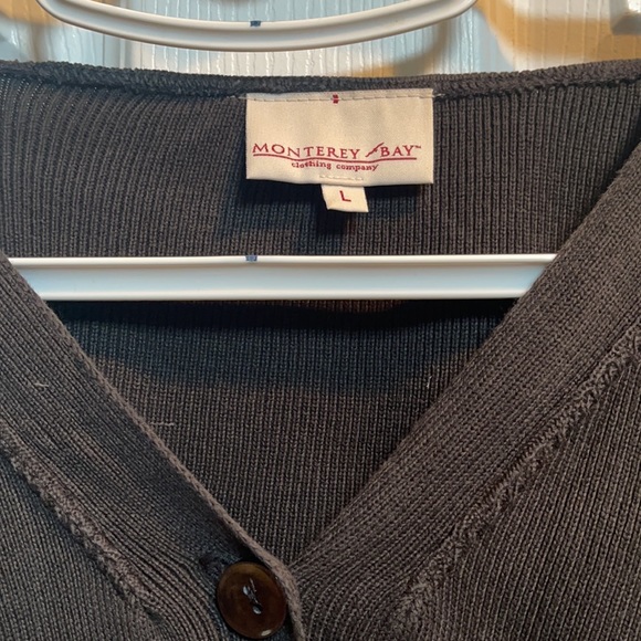 Monterey Bay Black Large Ribbed Cardigan - Picture 2 of 3